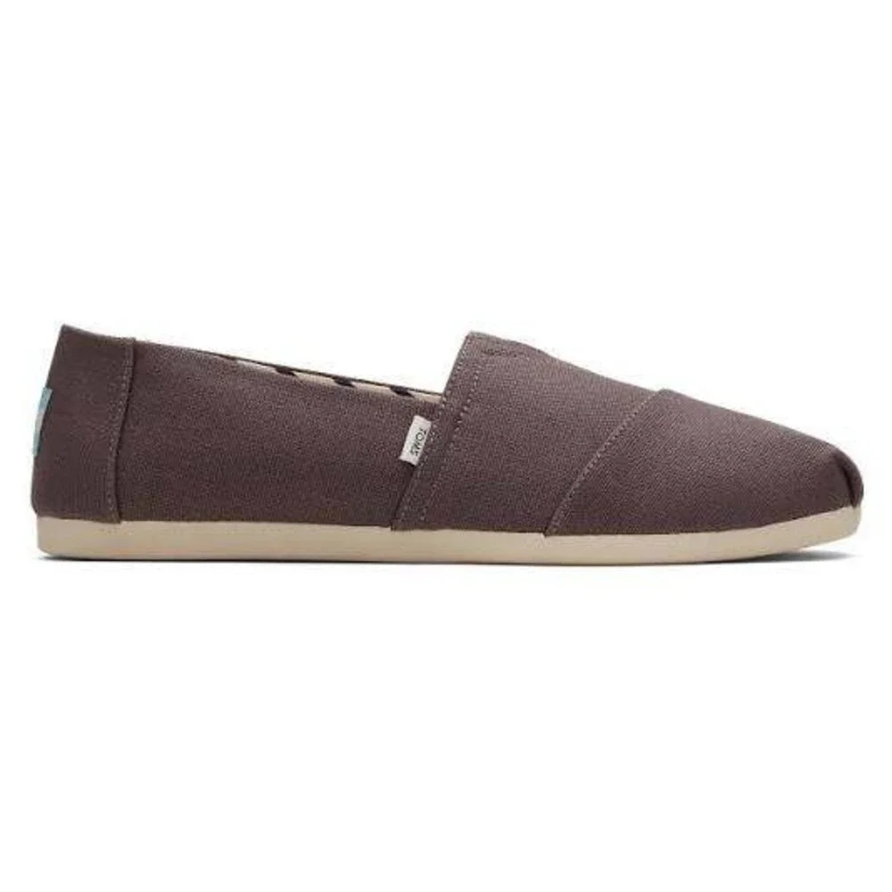 220. TOMS Women's Alpargata Loafer Flat Ash Recycled Canvas in size 8